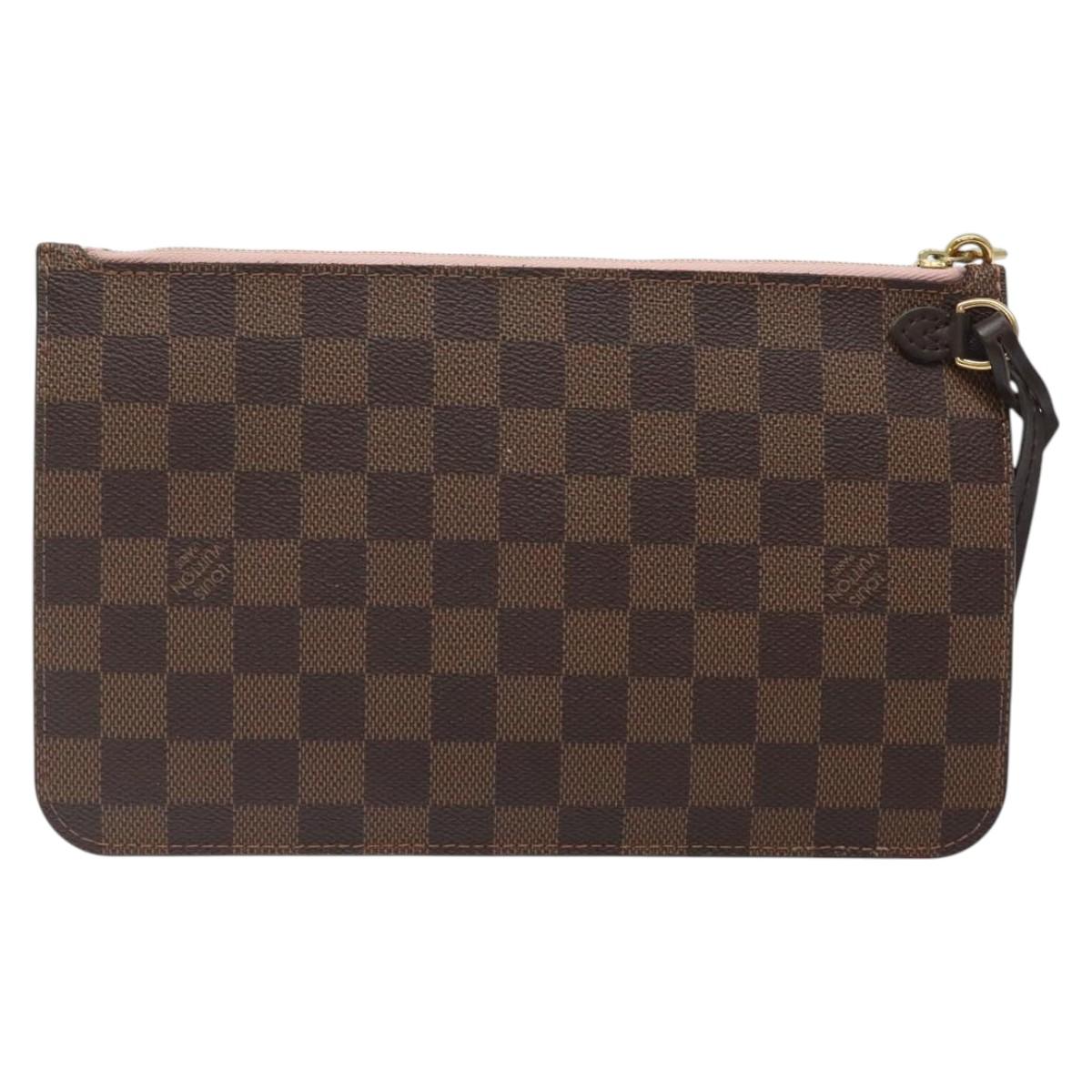 LOUIS VUITTON Damier Ebene Neverfull MM Pouch Accessory Pouch LV 123348