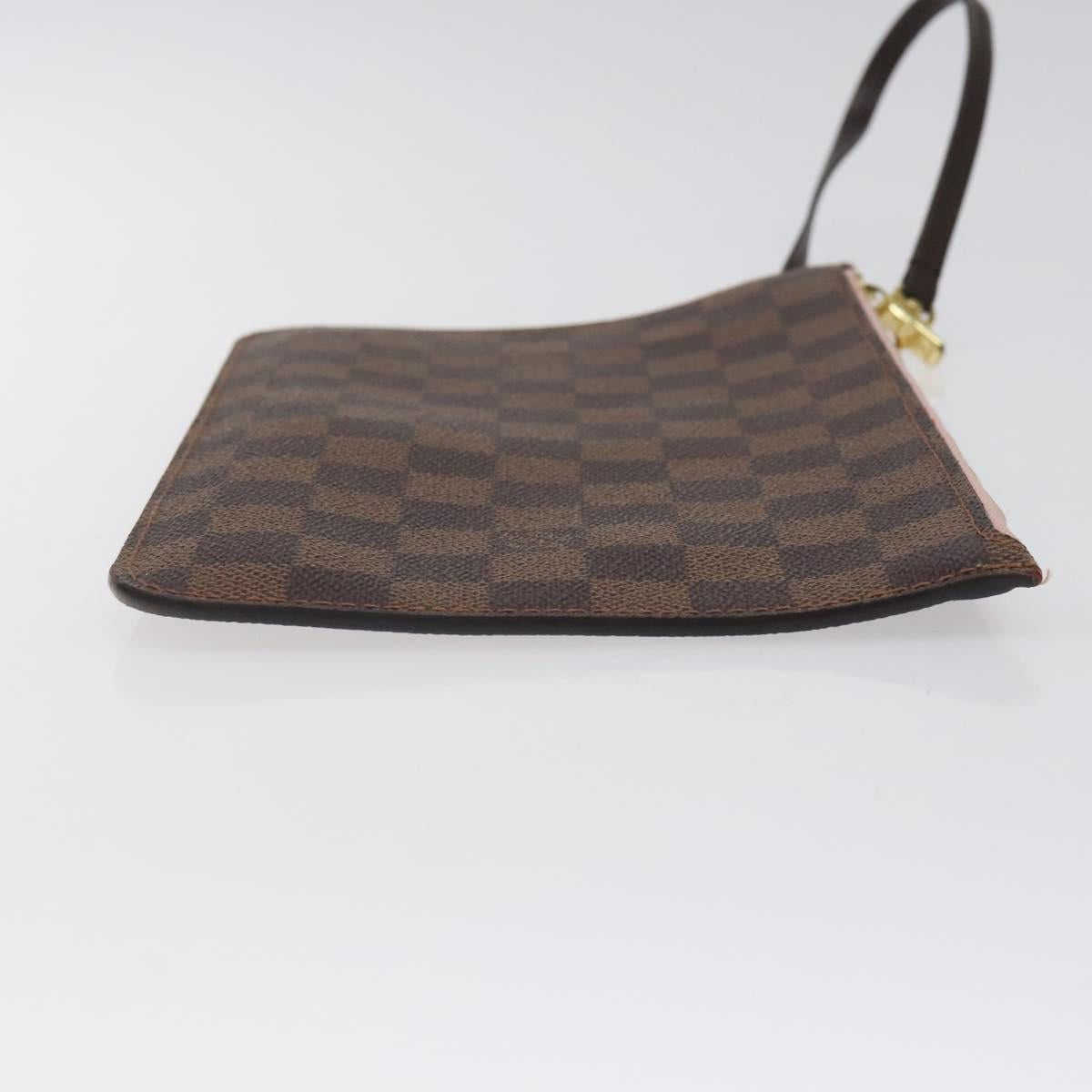LOUIS VUITTON Damier Ebene Neverfull MM Pouch Accessory Pouch LV 123348