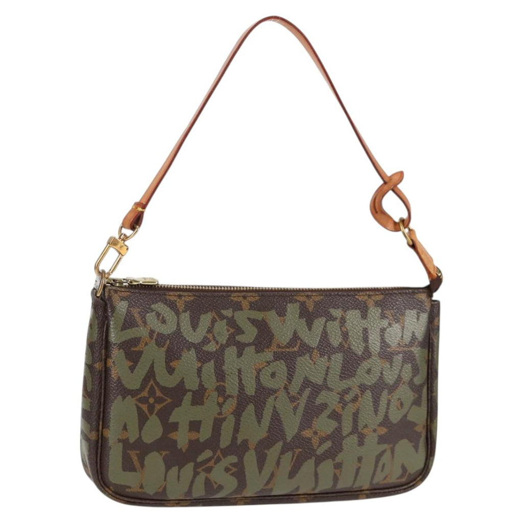 LOUIS VUITTON Graffiti Pochette Accessoires Pouch Khaki M92191 123438V