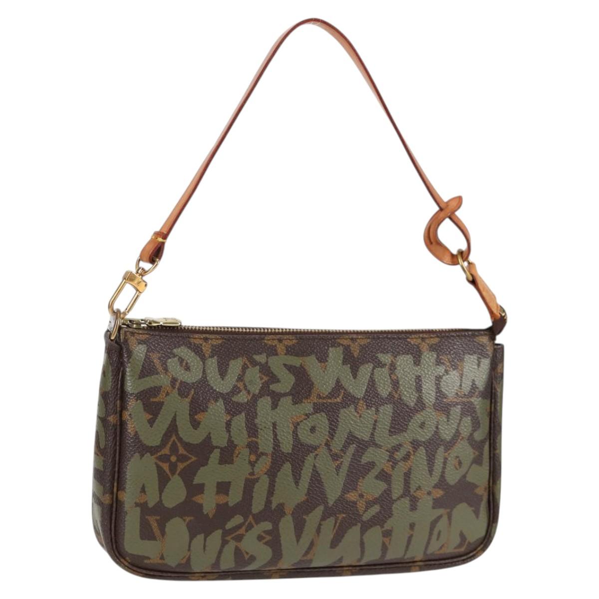 LOUIS VUITTON Graffiti Pochette Accessoires Pouch Khaki M92191 123438V