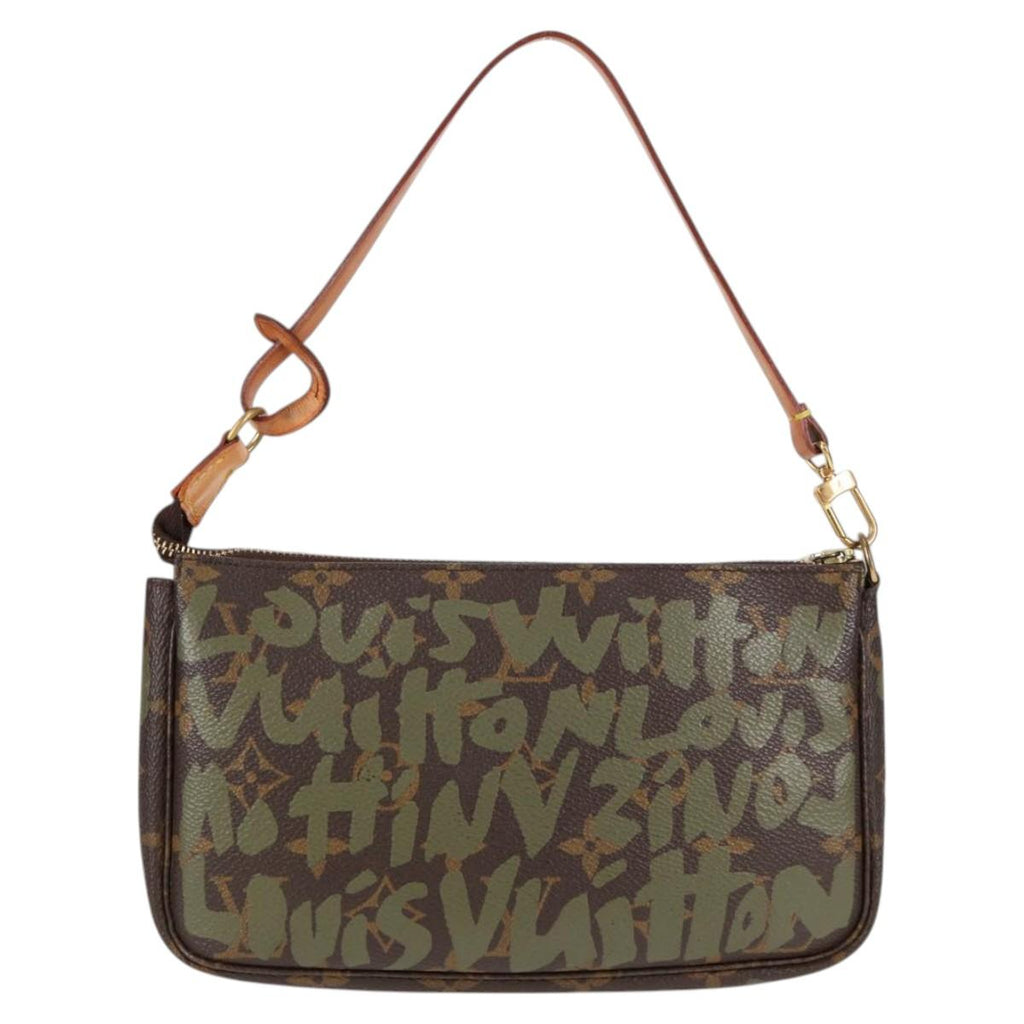 LOUIS VUITTON Graffiti Pochette Accessoires Pouch Khaki M92191 123438V