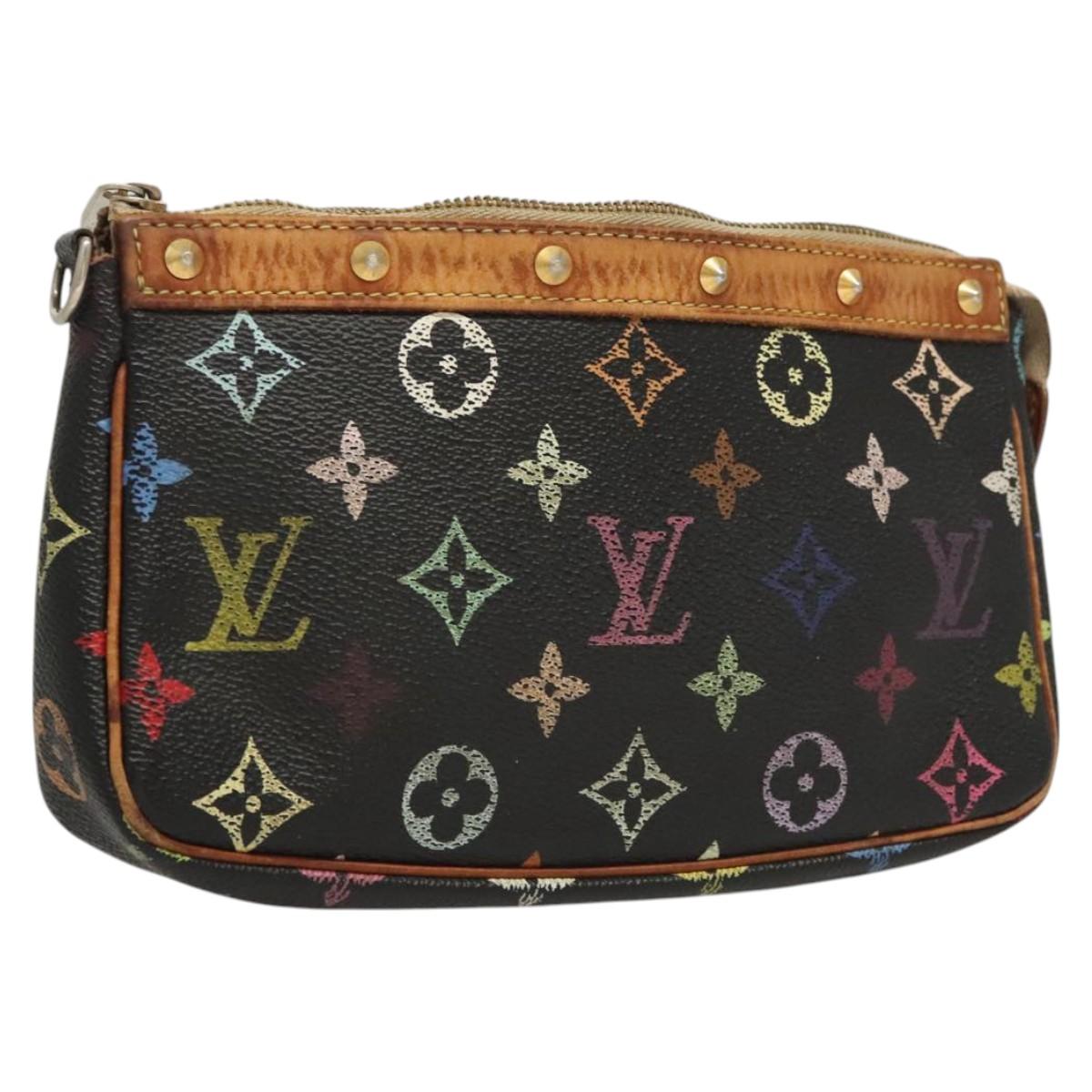 LOUIS VUITTON Monogram Multicolor Pochette Accessoires Black M92648 123447