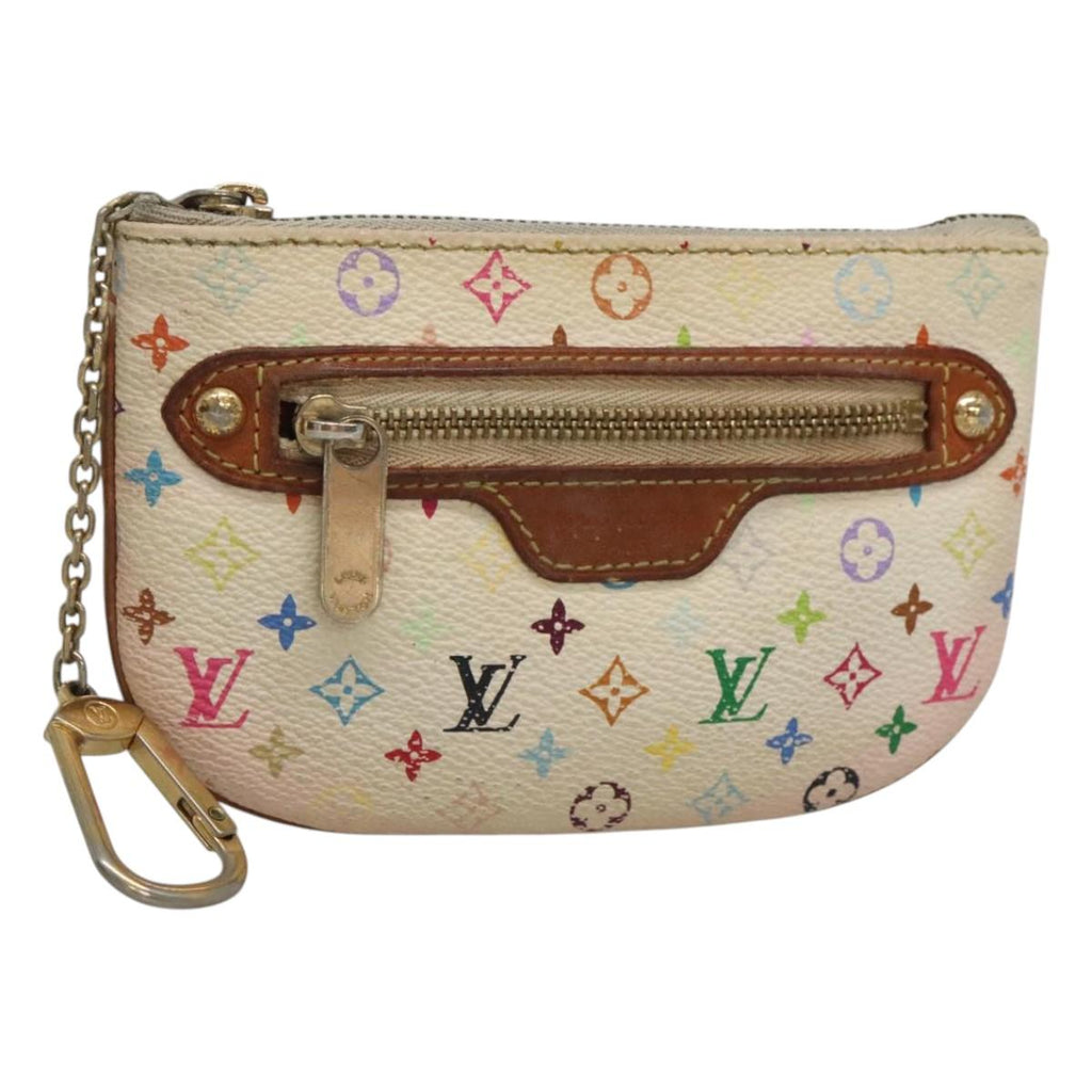 LOUIS VUITTON Monogram Multicolor Pochette MM Pouch White M60028 LV 123829