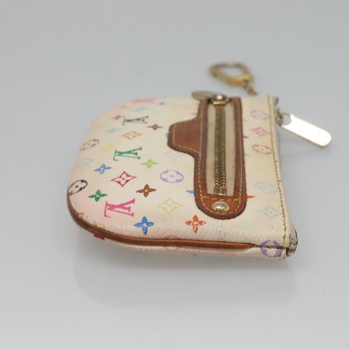 LOUIS VUITTON Monogram Multicolor Pochette MM Pouch White M60028 LV 123829