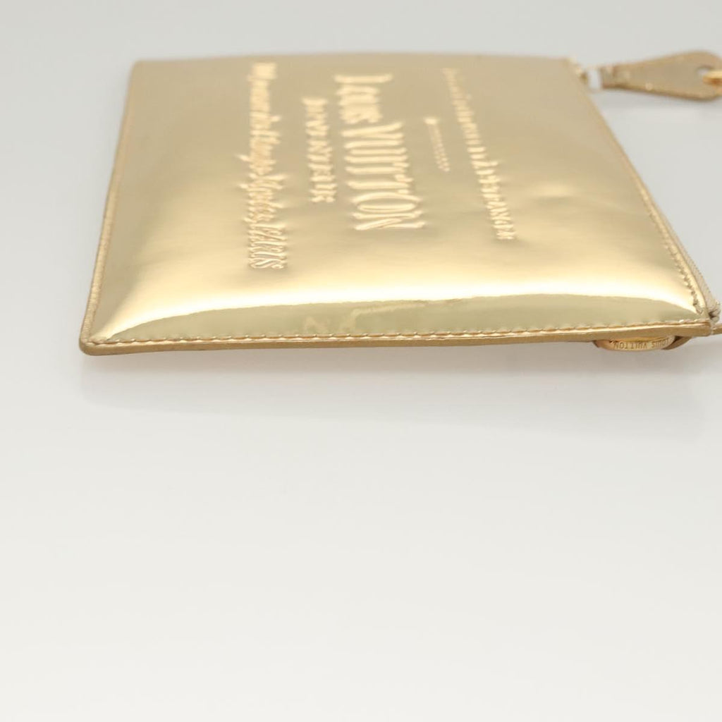 LOUIS VUITTON Monogram Miroir Pochette Plat Clutch Bag Gold M95278 124040