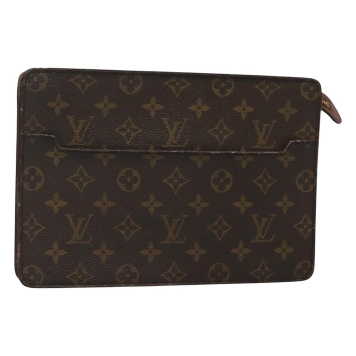 LOUIS VUITTON Monogram Pochette Homme Clutch Bag M51795 LV 124453