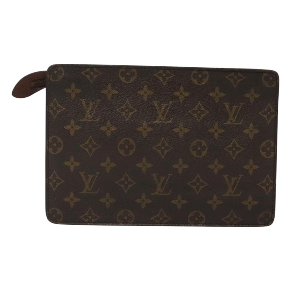 LOUIS VUITTON Monogram Pochette Homme Clutch Bag M51795 LV 124453