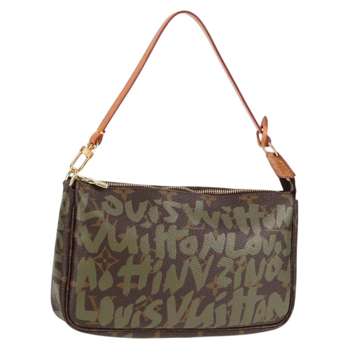 LOUIS VUITTON Graffiti Pochette Accessoires Pouch Khaki M92191 124654V