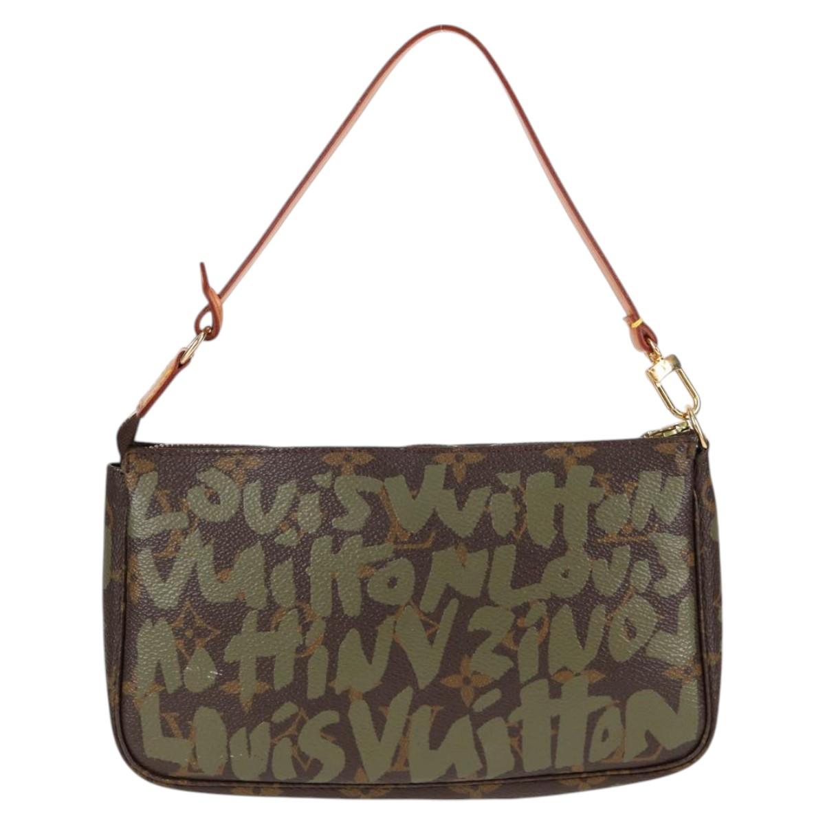 LOUIS VUITTON Graffiti Pochette Accessoires Pouch Khaki M92191 124654V