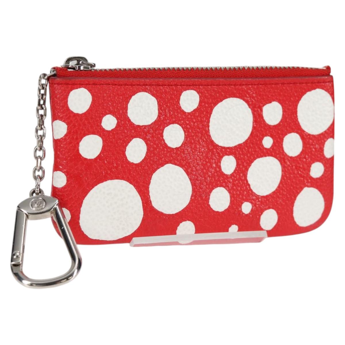 LOUIS VUITTON Yayoi Kusama Pochette Cles Coin Purse Red M81957 LV 124768M