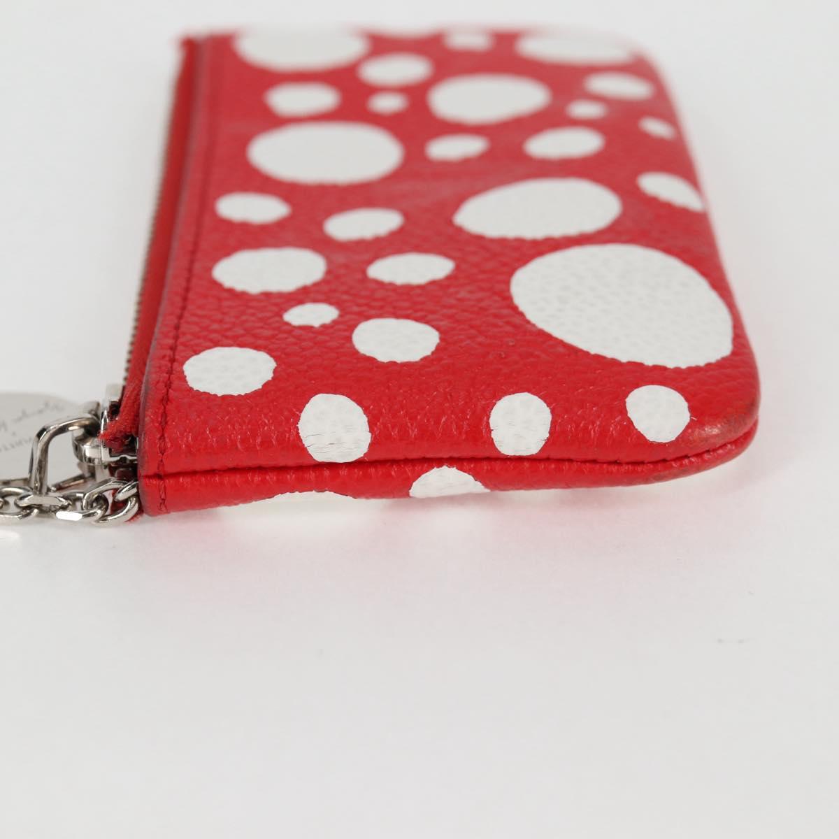 LOUIS VUITTON Yayoi Kusama Pochette Cles Coin Purse Red M81957 LV 124768M