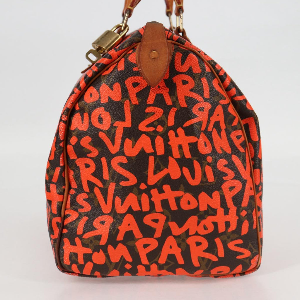LOUIS VUITTON Monogram Graffiti Speedy 30 Hand Bag Orange M93705 124885AV