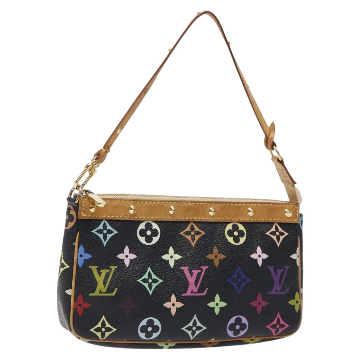 LOUIS VUITTON Monogram Multicolor Pochette Accessoires Black M92648 124892