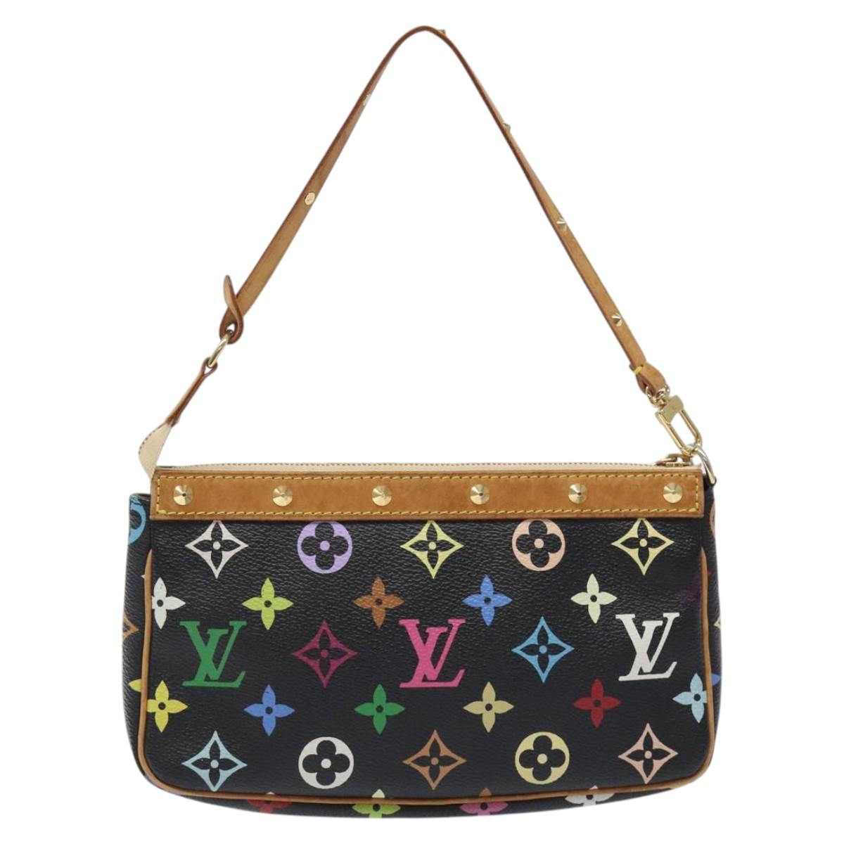 LOUIS VUITTON Monogram Multicolor Pochette Accessoires Black M92648 124892