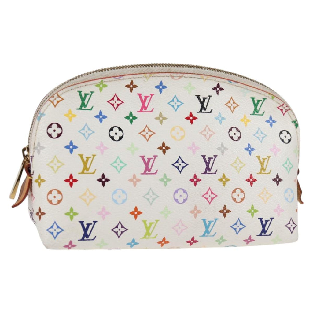 LOUIS VUITTON Monogram Multicolor Pochette Cosmetic White M47354 125292AV