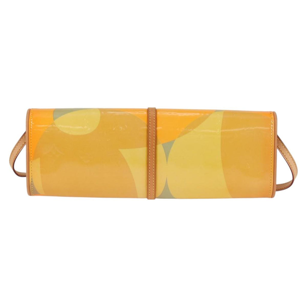 LOUIS VUITTON Monogram Vernis Pochette Fleur Bag Yellow M91118 LV 125311V