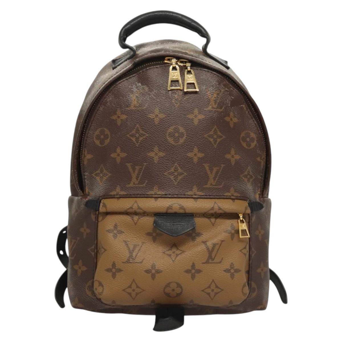 LOUIS VUITTON Monogram Reverse Palm Springs PM Backpack M44870 LV 125354