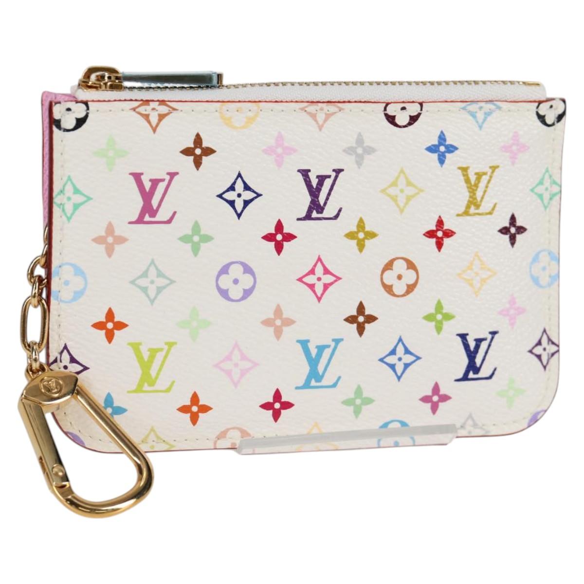 LOUIS VUITTON Monogram Multicolor Pochette Cles NM White M93734 LV 125425V