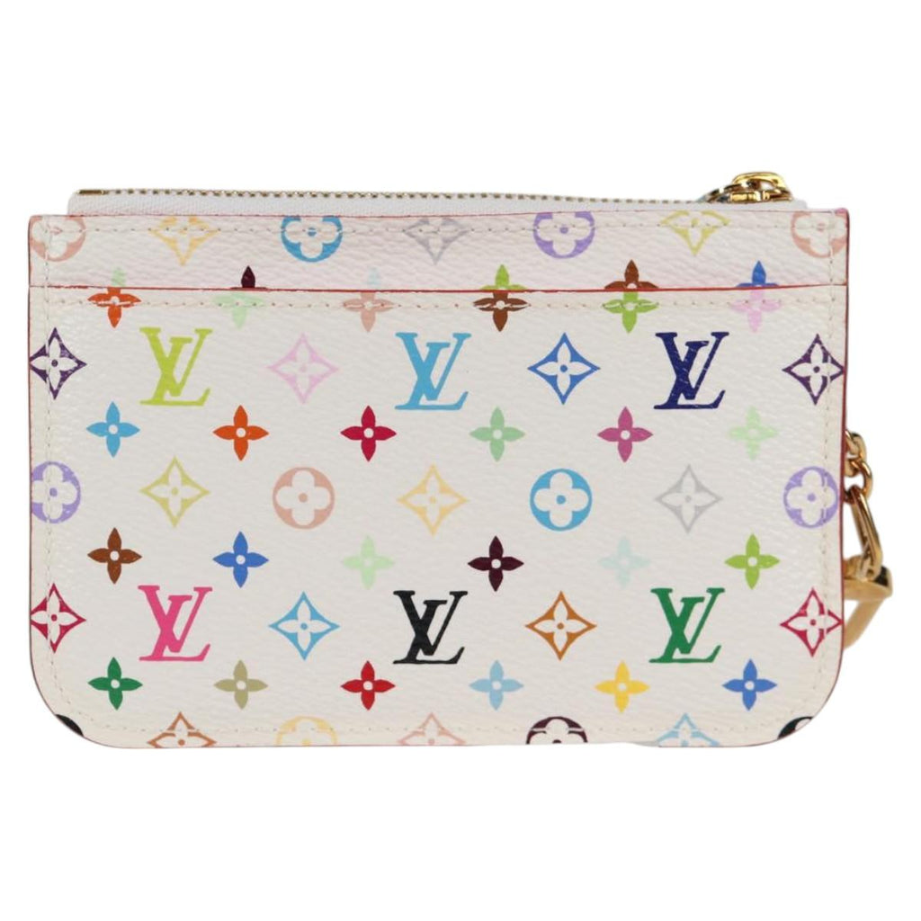 LOUIS VUITTON Monogram Multicolor Pochette Cles NM White M93734 LV 125425V