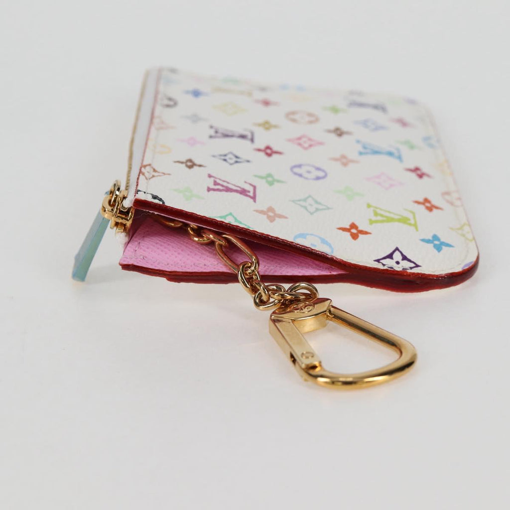 LOUIS VUITTON Monogram Multicolor Pochette Cles NM White M93734 LV 125425V