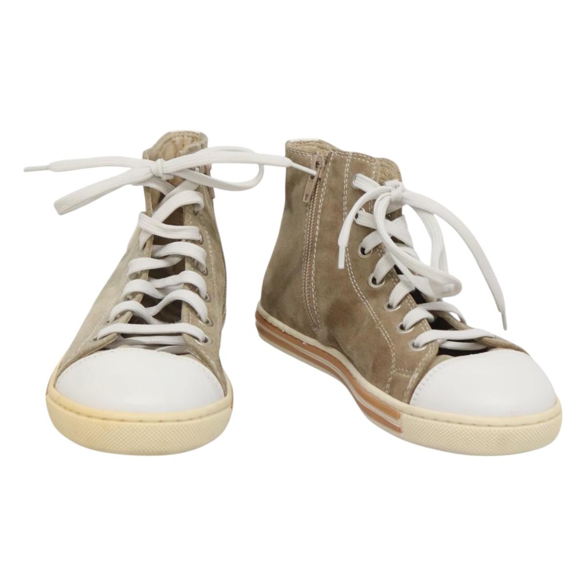 FENDI Sneakers Suede Beige 125724