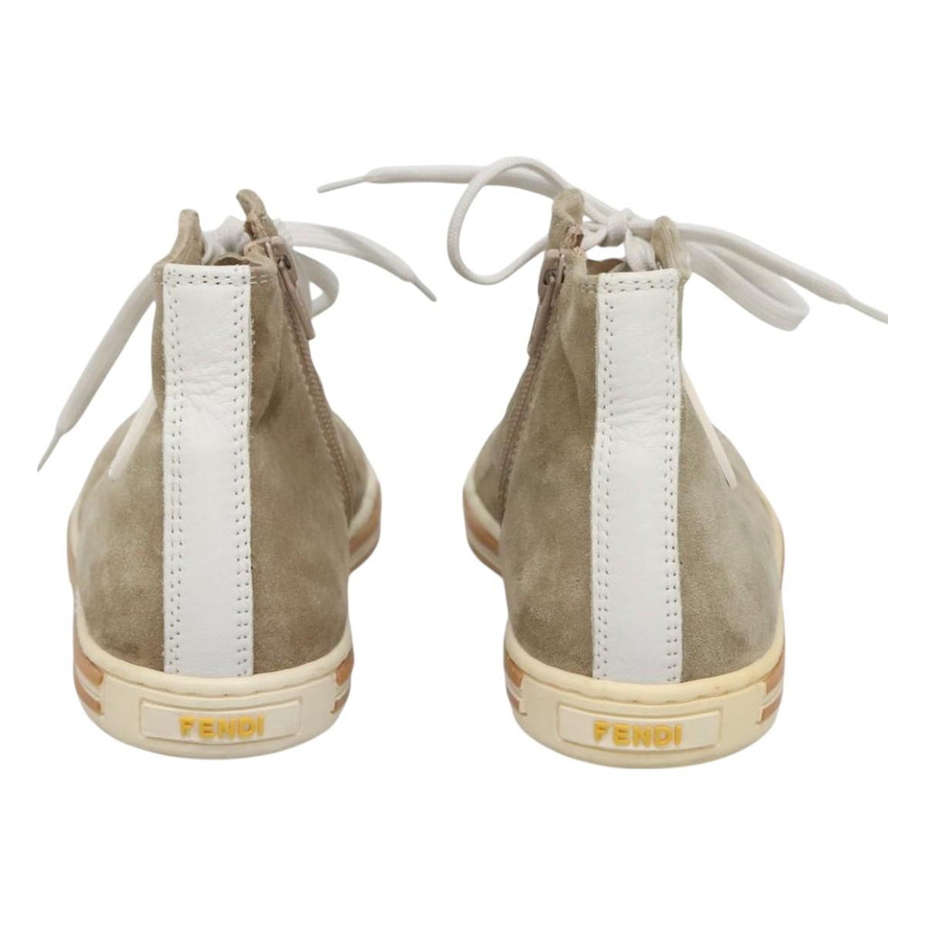 FENDI Sneakers Suede Beige 125724