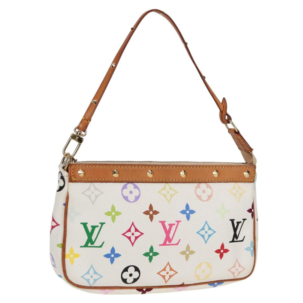 LOUIS VUITTON Multicolor Pochette Accessoires Pouch White M92649 LV 125797V