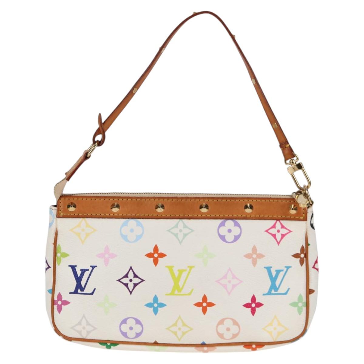 LOUIS VUITTON Multicolor Pochette Accessoires Pouch White M92649 LV 125797V