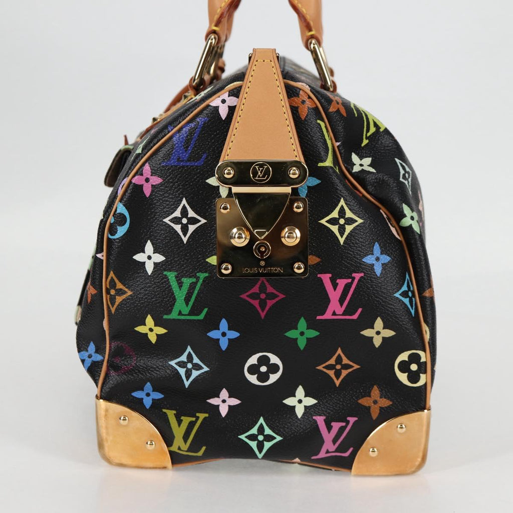 LOUIS VUITTON Monogram Multicolor Speedy 30 Hand Bag Black M92642 125838V