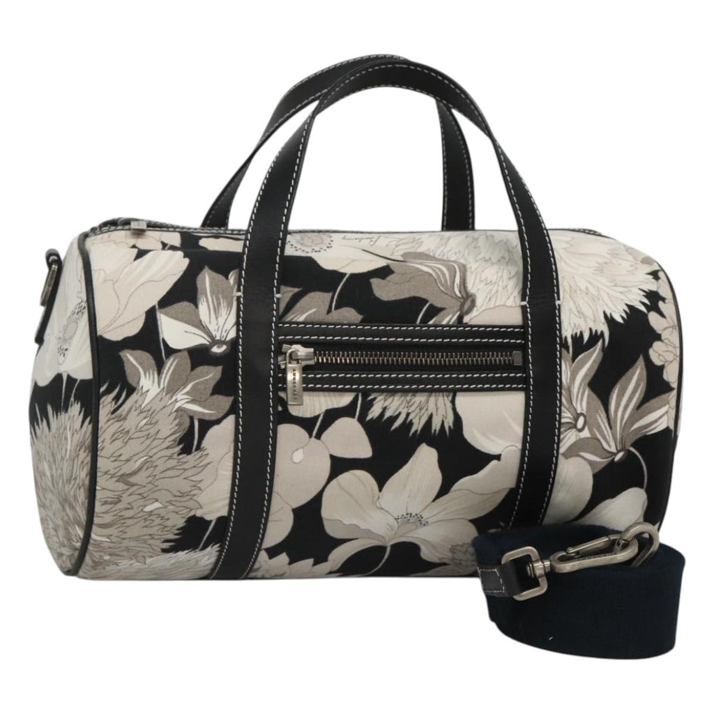 BURBERRY Hand Bag Canvas 2way Black 125906