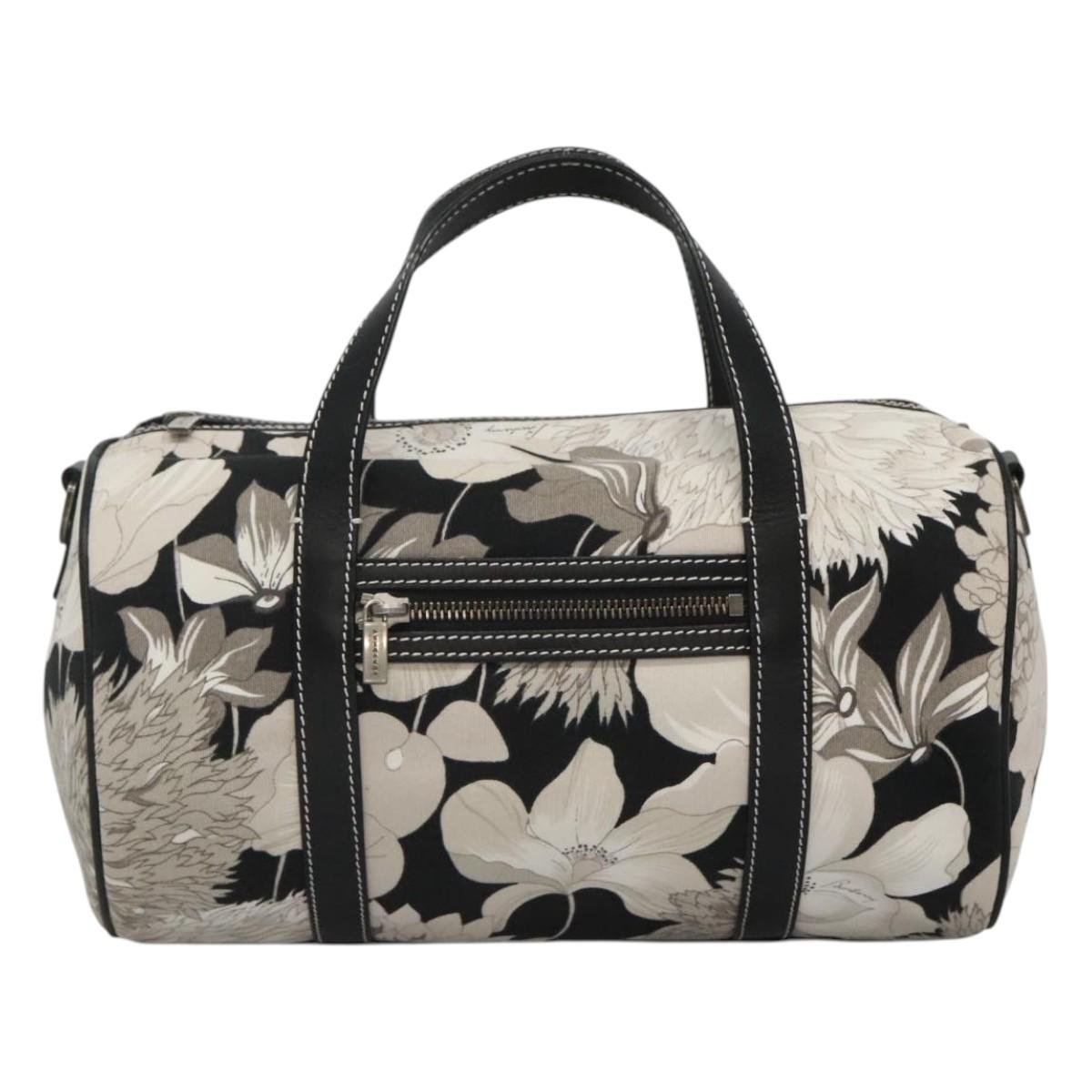 BURBERRY Hand Bag Canvas 2way Black 125906