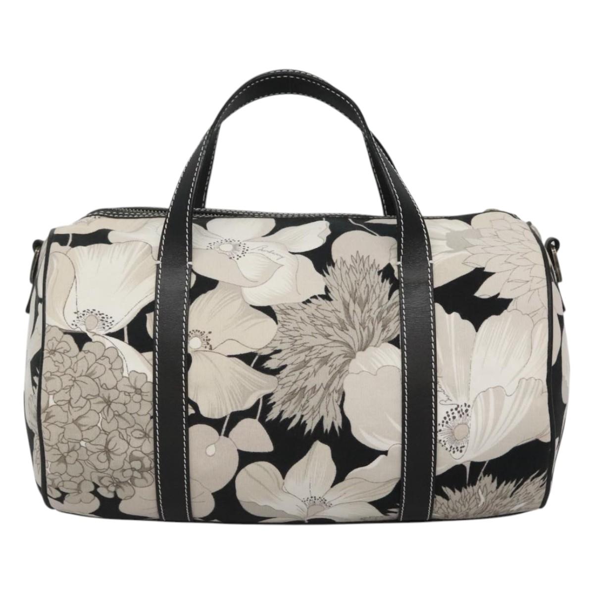 BURBERRY Hand Bag Canvas 2way Black 125906