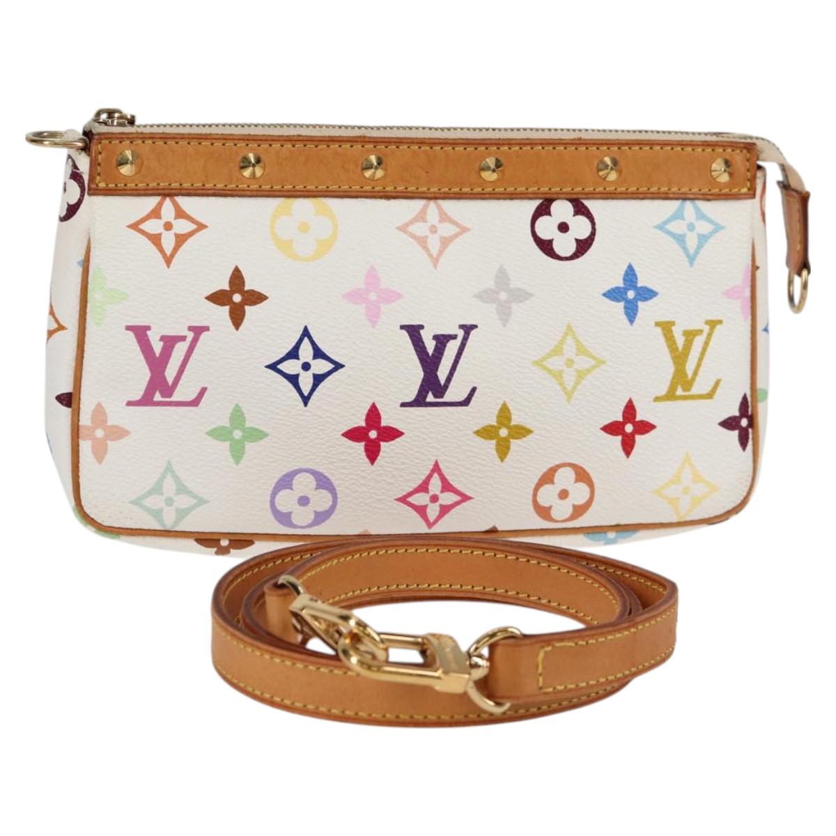 LOUIS VUITTON Multicolor Pochette Accessoires Pouch White M92649 LV 126226V