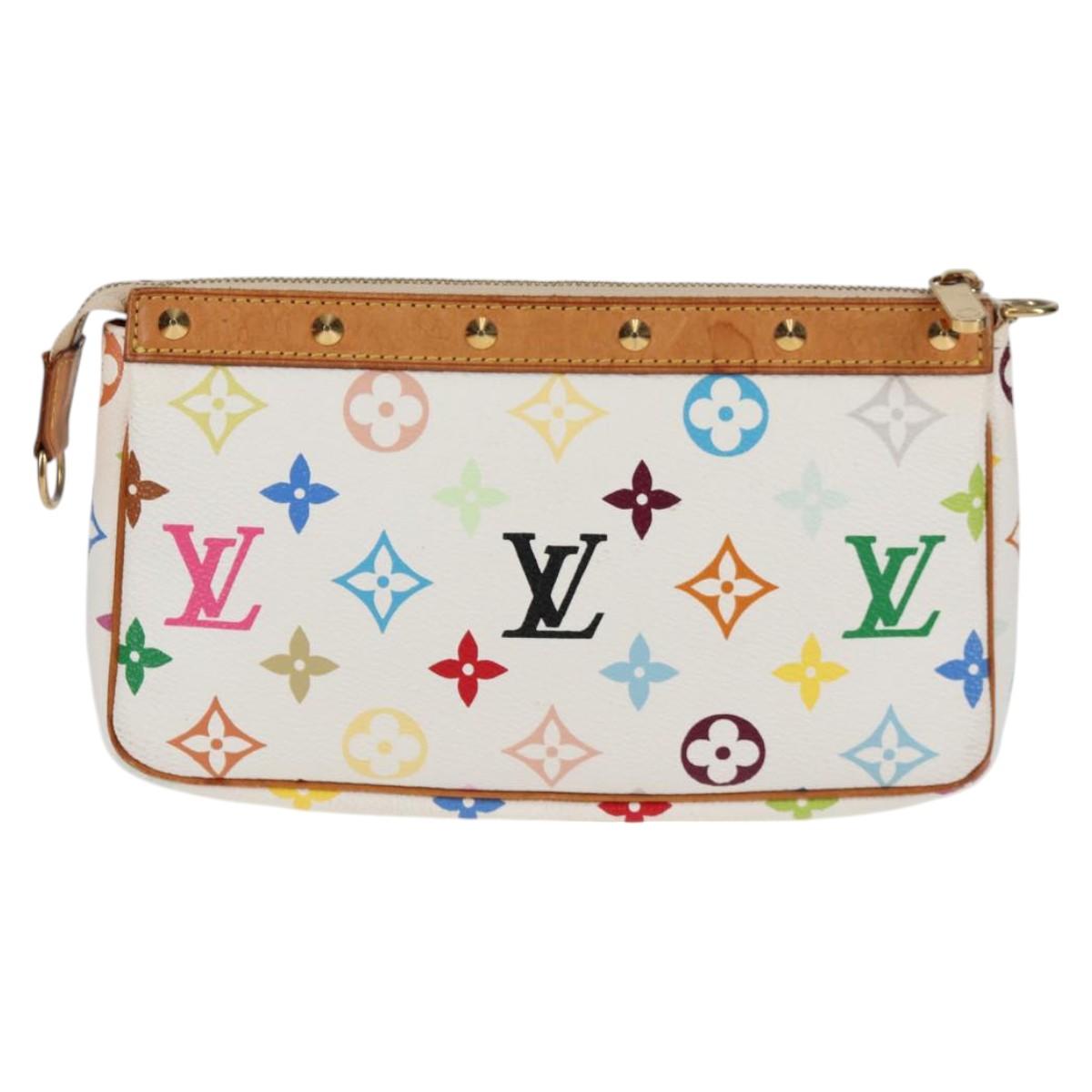 LOUIS VUITTON Multicolor Pochette Accessoires Pouch White M92649 LV 126226V