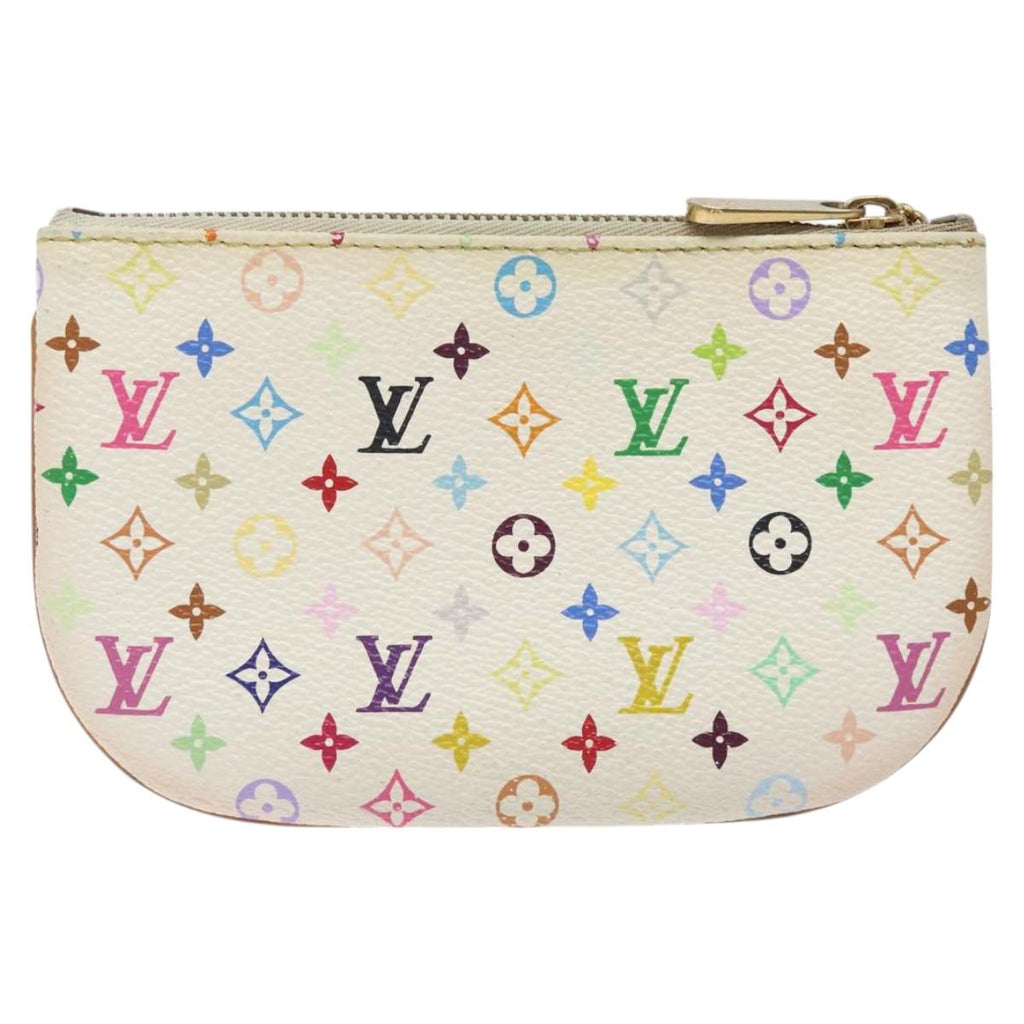 LOUIS VUITTON Monogram Multicolor Pochette MM Pouch White M60028 LV 126318