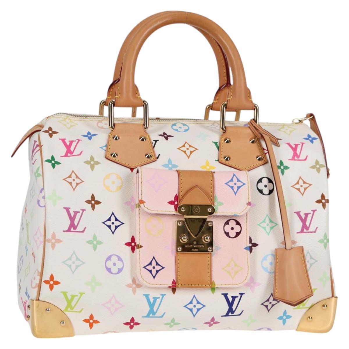 LOUIS VUITTON Monogram Multicolor Speedy 30 Hand Bag White M92643 126568V