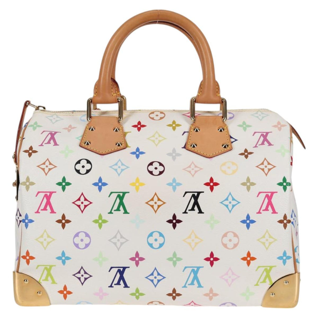 LOUIS VUITTON Monogram Multicolor Speedy 30 Hand Bag White M92643 126568V
