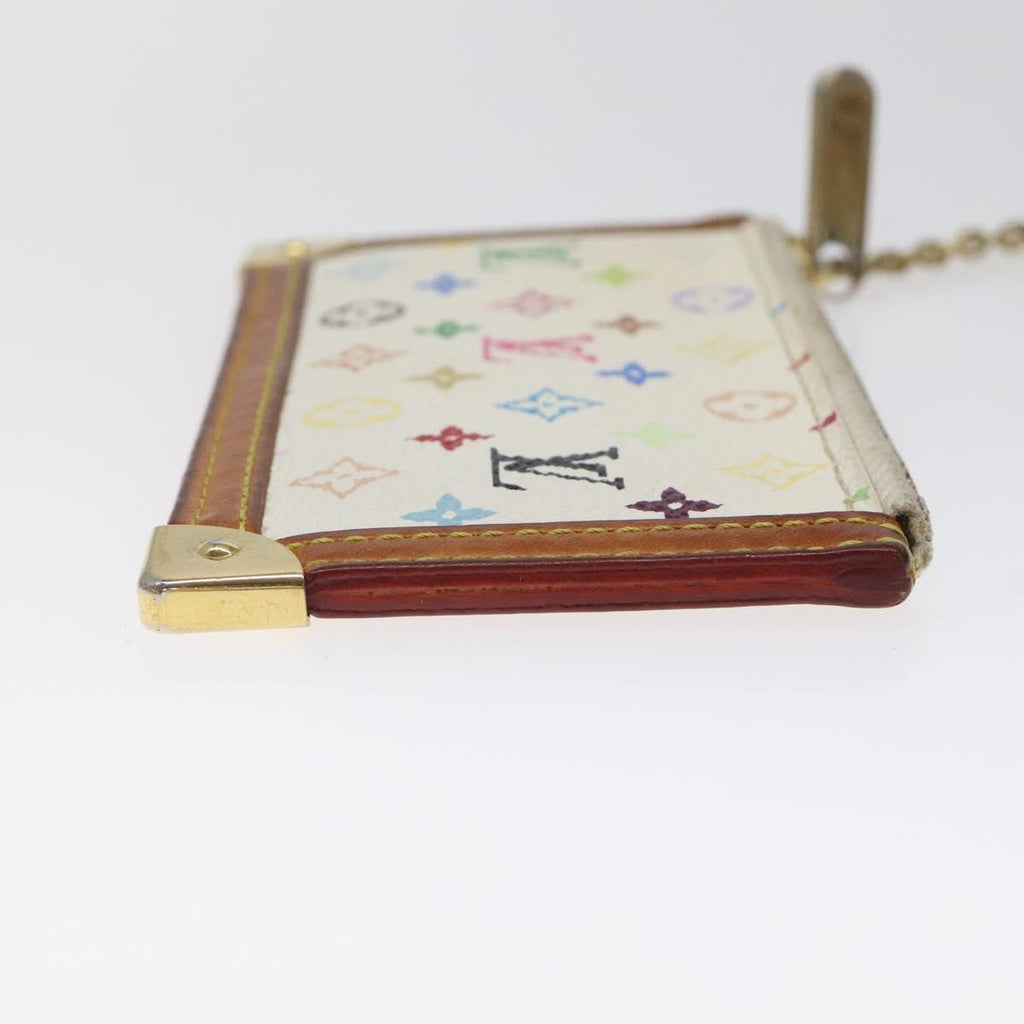 LOUIS VUITTON Monogram Multicolor Pochette Cles Purse White M92655 126643