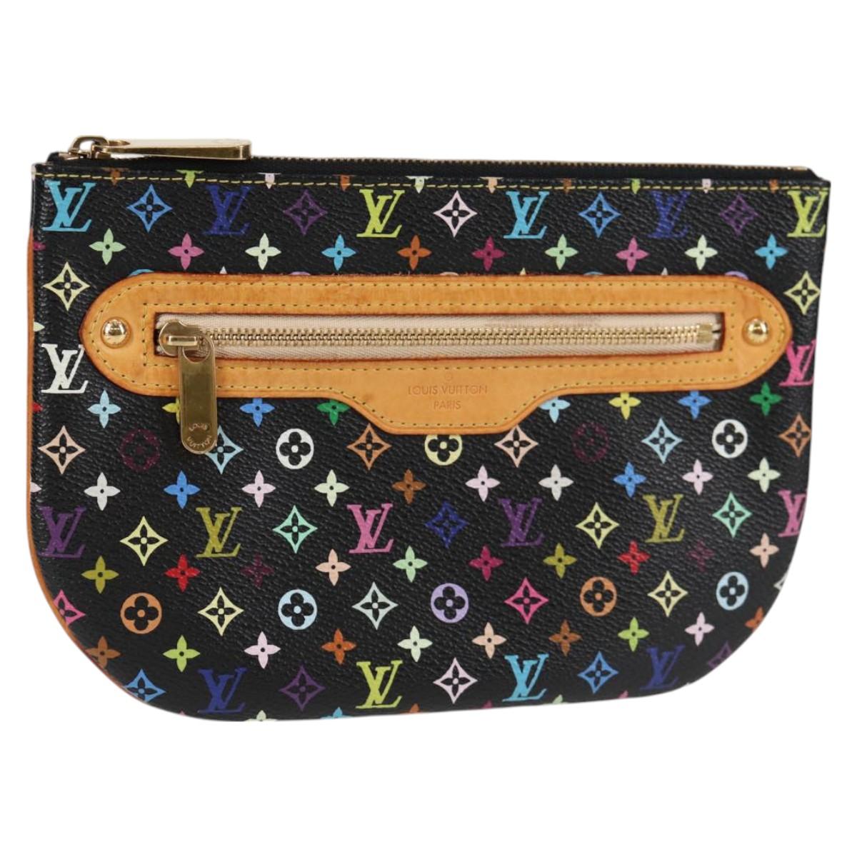 LOUIS VUITTON Monogram Multicolor Pochette GM Pouch Black M60027 LV 127036V