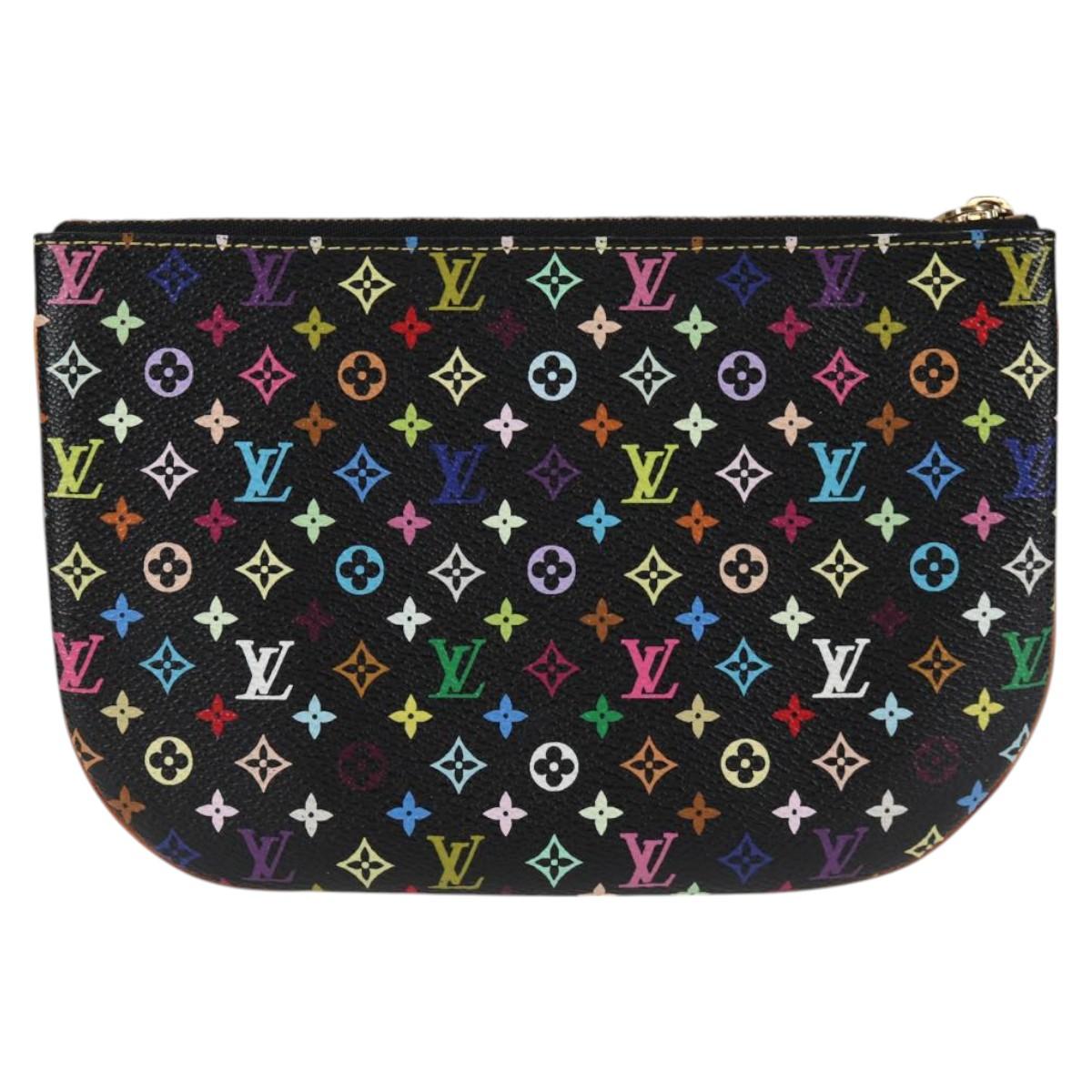 LOUIS VUITTON Monogram Multicolor Pochette GM Pouch Black M60027 LV 127036V