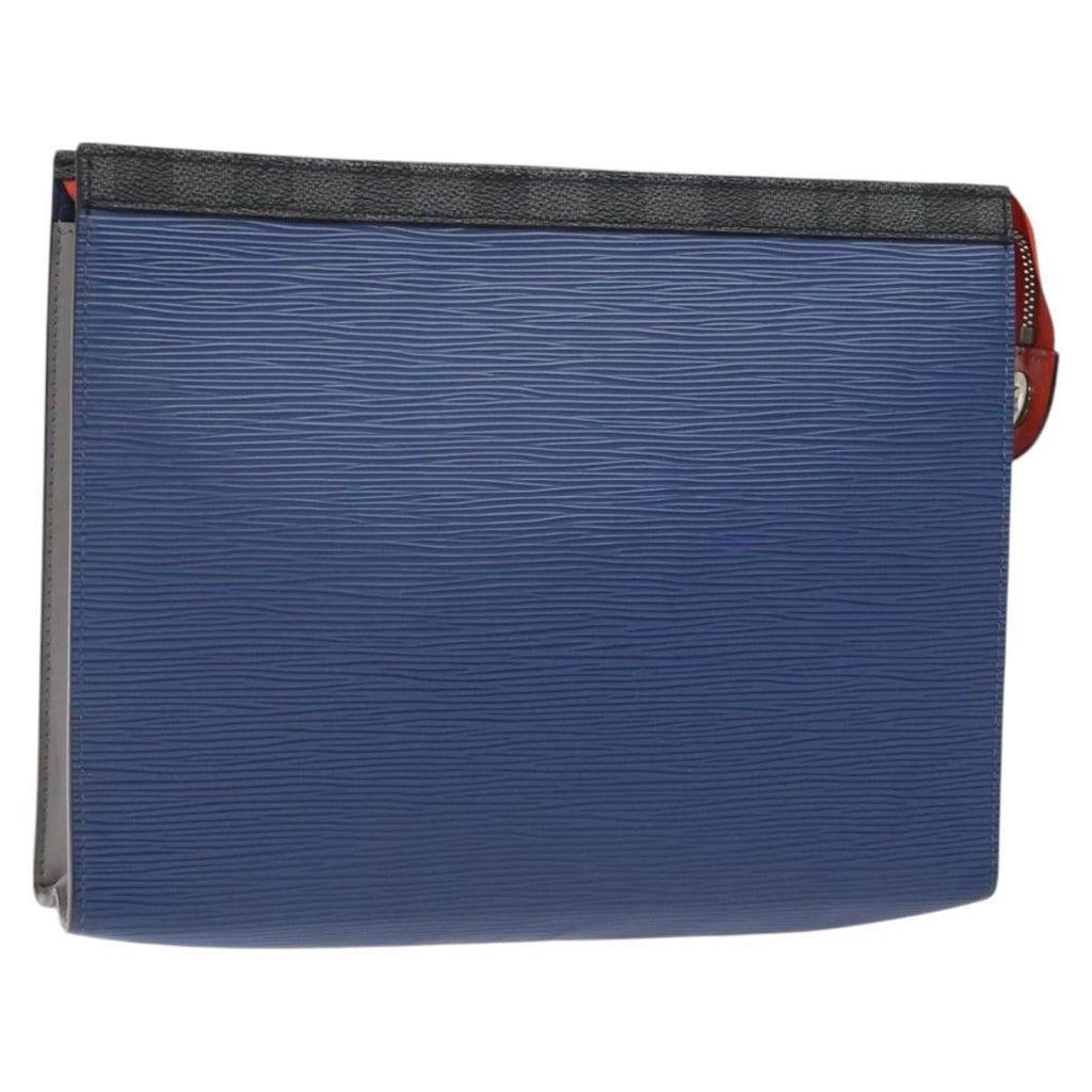 LOUIS VUITTON Epi Pochette Voyager MM Pouch Blue M62912 LV 127163