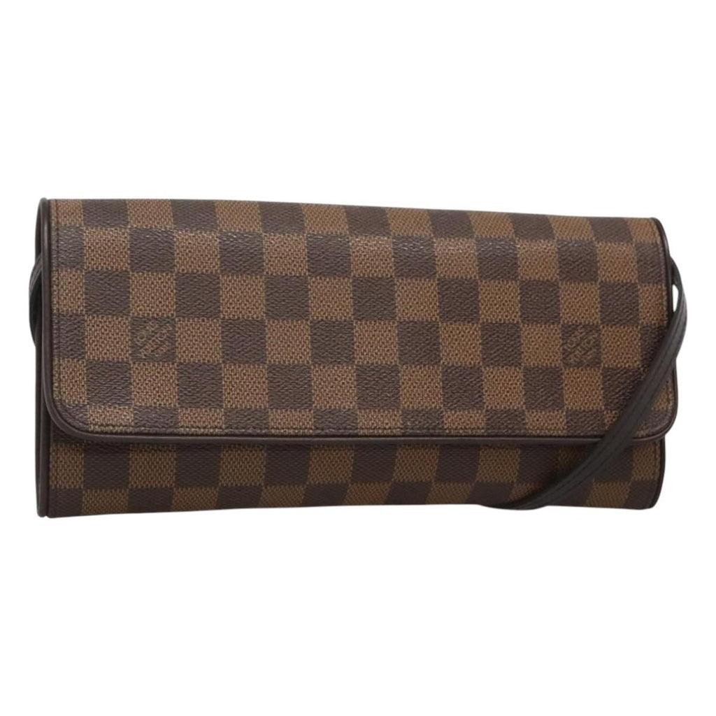 LOUIS VUITTON Damier Ebene Pochette Twin GM Shoulder Bag SPO N51851 127178