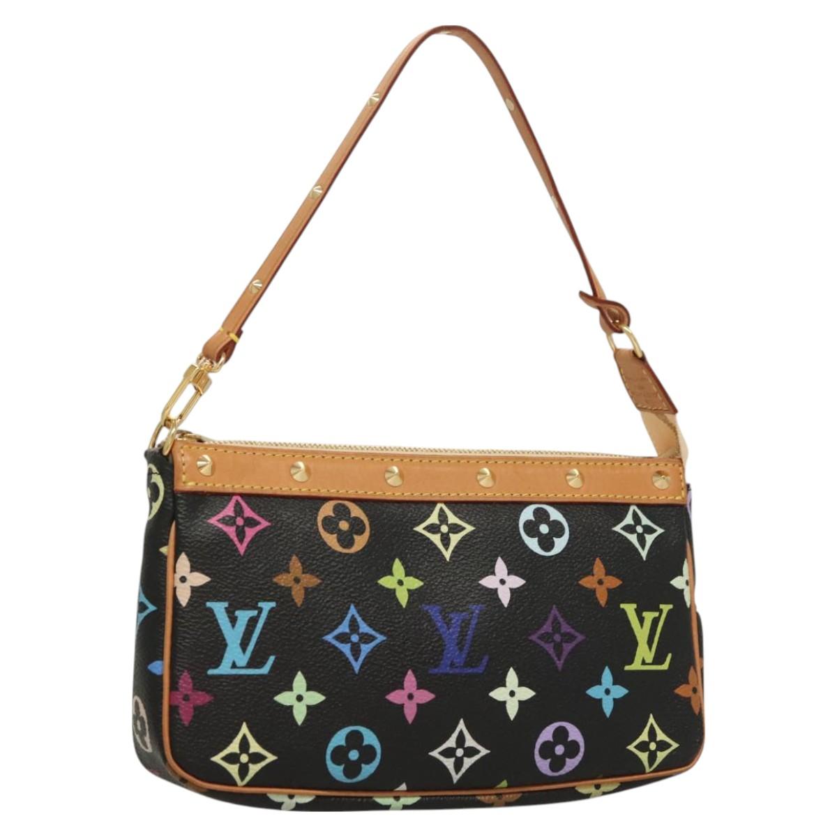 LOUIS VUITTON Monogram Multicolor Pochette Accessoires Black M92648 127223V