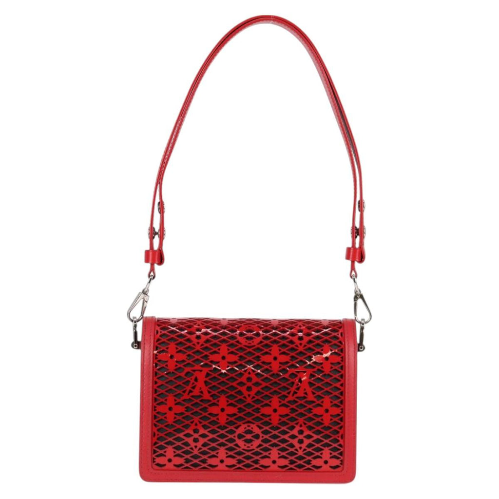 LOUIS VUITTON Monogram Lace Dauphine Mini Shoulder Bag Red M20359 127494M
