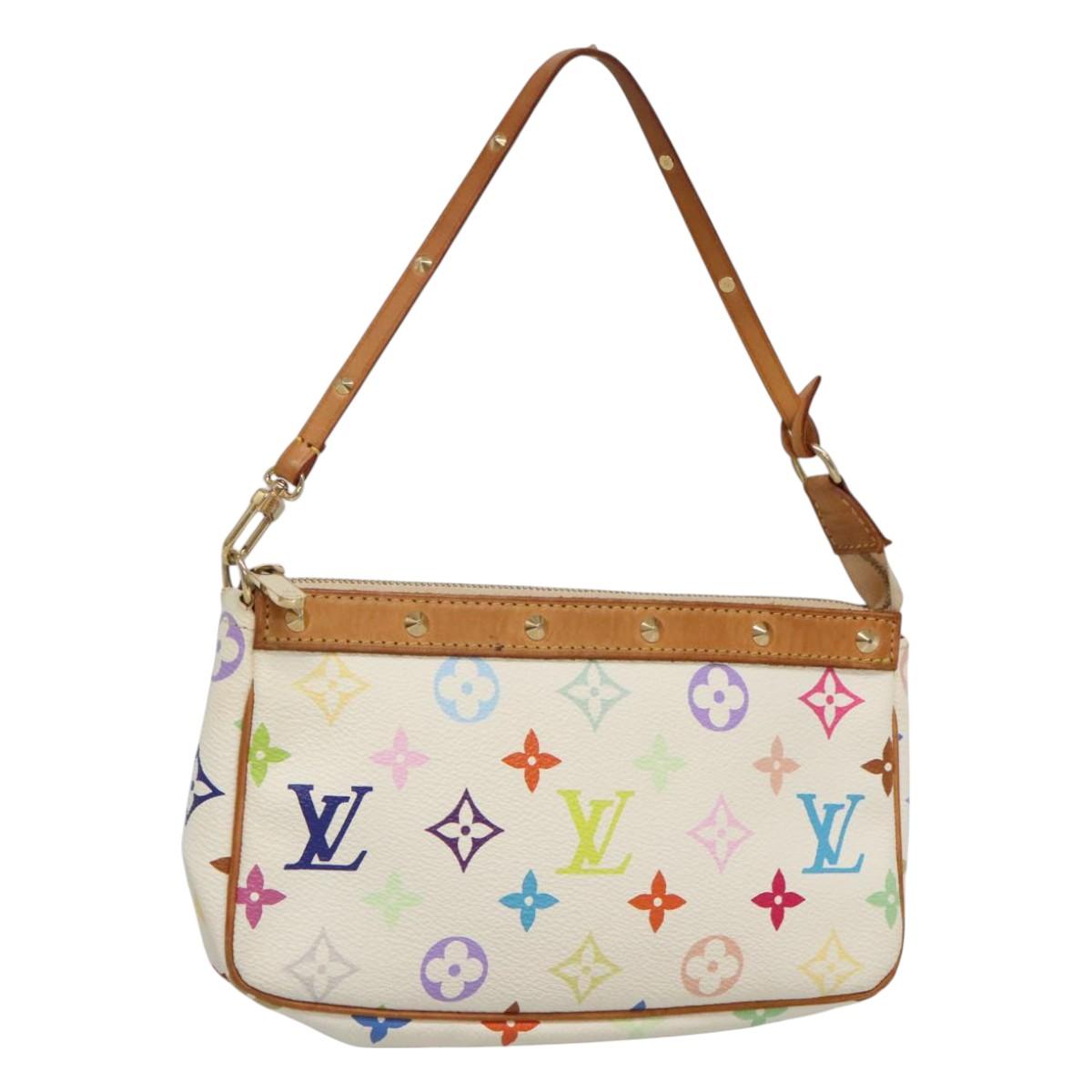 LOUIS VUITTON Multicolor Pochette Accessoires Pouch White M92649 127562V
