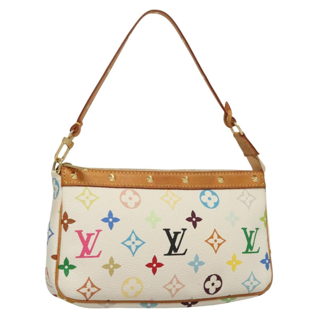 LOUIS VUITTON Multicolor Pochette Accessoires Pouch White M92649 LV 127635V
