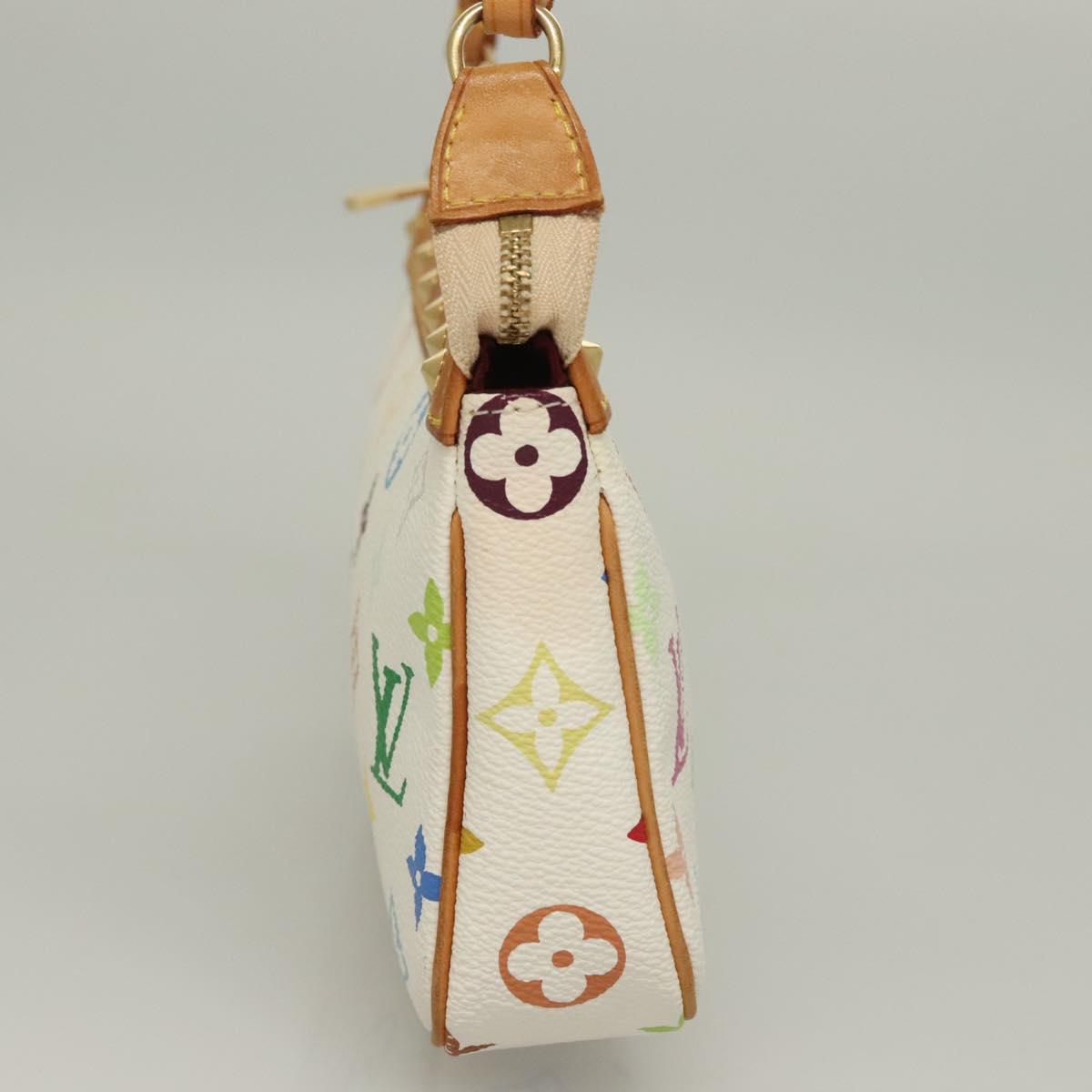 LOUIS VUITTON Multicolor Pochette Accessoires Pouch White M92649 LV 127635V