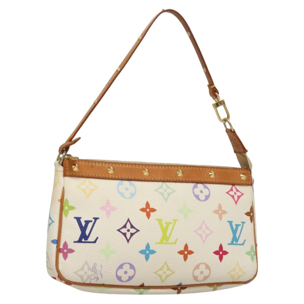 LOUIS VUITTON Multicolor Pochette Accessoires Pouch White M92649 LV 127669V