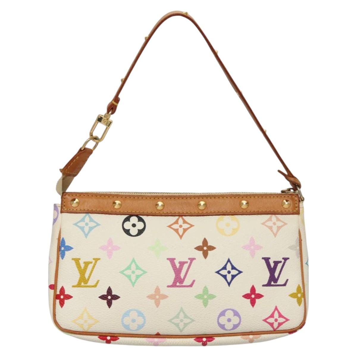 LOUIS VUITTON Multicolor Pochette Accessoires Pouch White M92649 LV 127669V