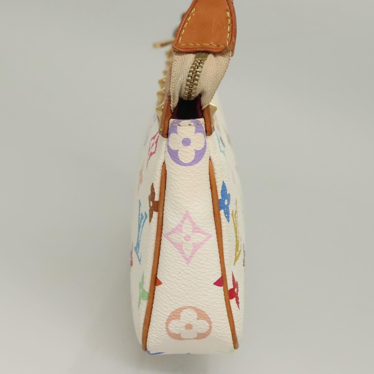 LOUIS VUITTON Multicolor Pochette Accessoires Pouch White M92649 LV 127669V